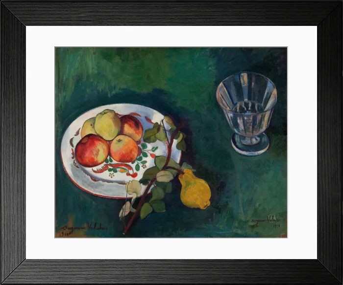 Framed Print : Still Life with Fruit and Glass, 1910 Framed Print : Still Life with Fruit and Glass, 1910