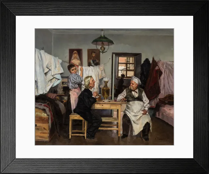 Framed Print : At the samovar, 1900 Framed Print : At the samovar, 1900