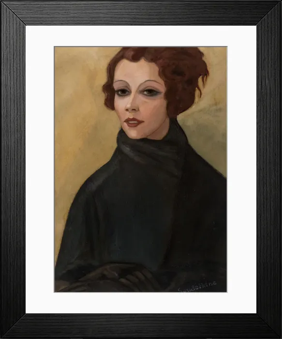 Framed Print : Portrait of Elene Komisarjevskaia-Balieff (1895-1981) Framed Print : Portrait of Elene Komisarjevskaia-Balieff (1895-1981)