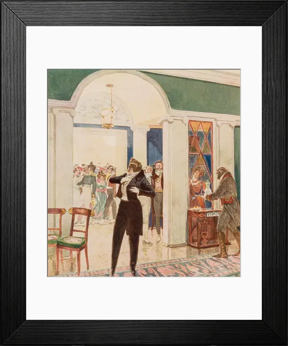 Framed Print : Illustration to the comedy Woe from Wit by Alexander Griboyedov, 1913 Framed Print : Illustration to the comedy Woe from Wit by Alexander Griboyedov, 1913