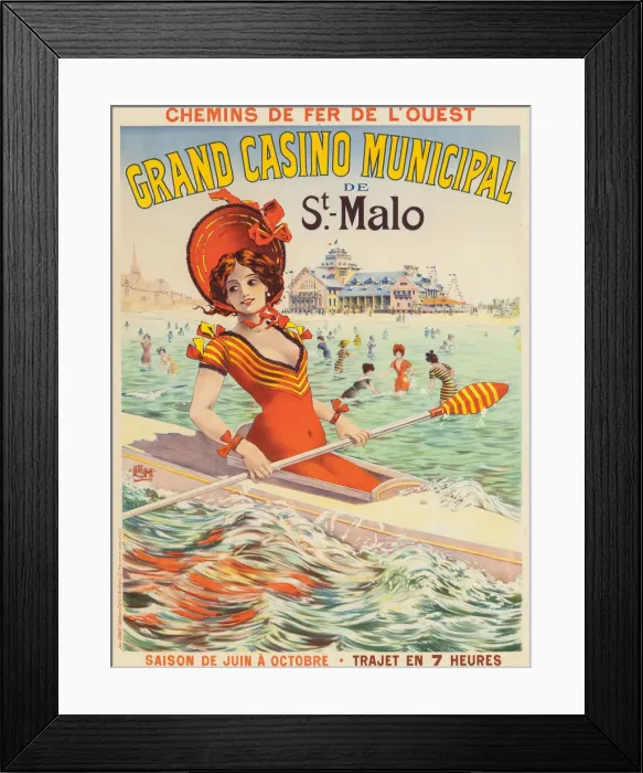 Framed Print : Grand Casino Municipal de St. Malo, 1890s Framed Print : Grand Casino Municipal de St. Malo, 1890s