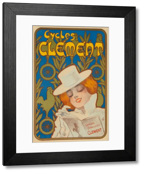 Framed Print : Cycles Clement, c. 1900 Framed Print : Cycles Clement, c. 1900