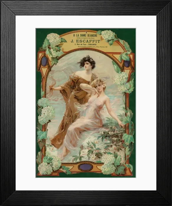 Framed Print : A La Dame Blanche. Fabrique de Lingerie, c. 1900 Framed Print : A La Dame Blanche. Fabrique de Lingerie, c. 1900