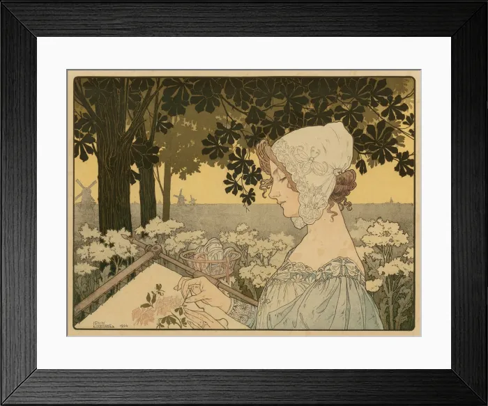 Framed Print : The Embroiderer, 1904 Framed Print : The Embroiderer, 1904