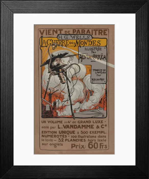 Framed Print : Poster to the special edition of The War of Worlds by H. G. Wells, 1906 Framed Print : Poster to the special edition of The War of Worlds by H. G. Wells, 1906