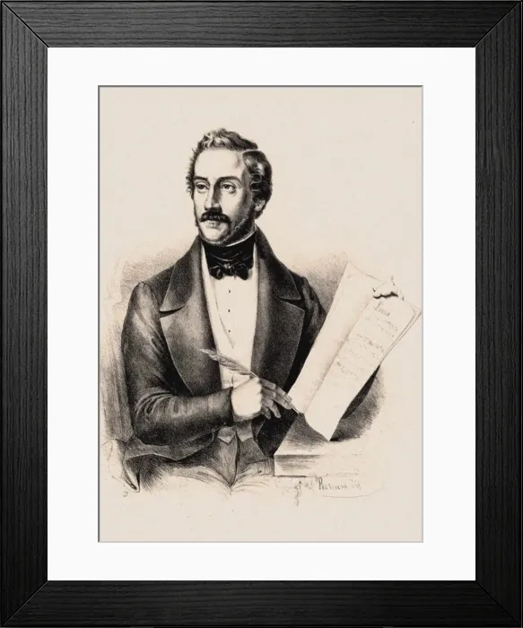Framed Print : Gaetano Donizetti working on the opera Lucia di Lammermoor Framed Print : Gaetano Donizetti working on the opera Lucia di Lammermoor