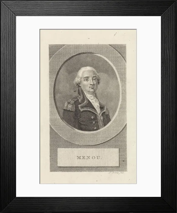 Framed Print : General Jacques-Francois de Menou (1750-1810), 1807 Framed Print : General Jacques-Francois de Menou (1750-1810), 1807