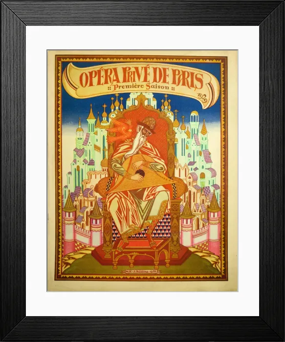 Framed Print : Opera prive de Paris. Premiere saison. 1929, 1928 Framed Print : Opera prive de Paris. Premiere saison. 1929, 1928