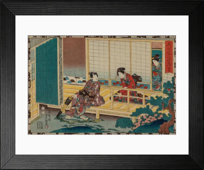 Framed Print : From the series Sono sugata yukari no utsushi-e (Magic Lantern Slides of That Romantic Framed Print : From the series Sono sugata yukari no utsushi-e (Magic Lantern Slides of That Romantic