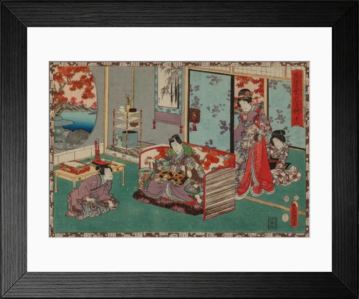Framed Print : From the series Sono sugata yukari no utsushi-e (Magic Lantern Slides of That Romantic Framed Print : From the series Sono sugata yukari no utsushi-e (Magic Lantern Slides of That Romantic