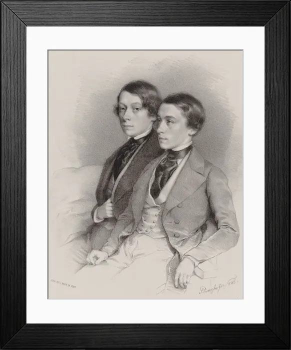 Framed Print : Georg Hellmesberger (1830-1852) and Josef Hellmesberger (1828-1893), 1845 Framed Print : Georg Hellmesberger (1830-1852) and Josef Hellmesberger (1828-1893), 1845