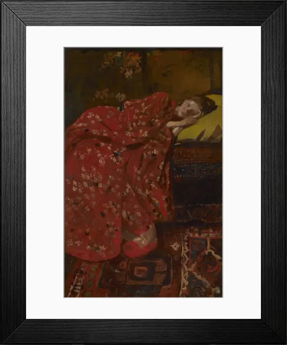 Framed Print : Girl in a Red Kimono (Geesje Kwak), c. 1895 Framed Print : Girl in a Red Kimono (Geesje Kwak), c. 1895