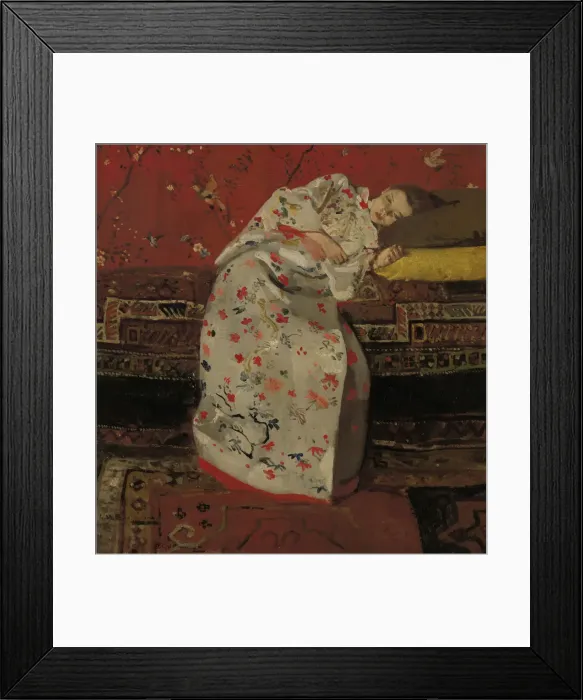 Framed Print : Girl in a White Kimono, ca 1894 Framed Print : Girl in a White Kimono, ca 1894