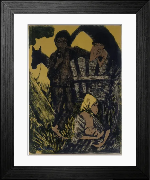 Framed Print : Gypsy Family beside Covered Wagon, 1926-1927 Framed Print : Gypsy Family beside Covered Wagon, 1926-1927