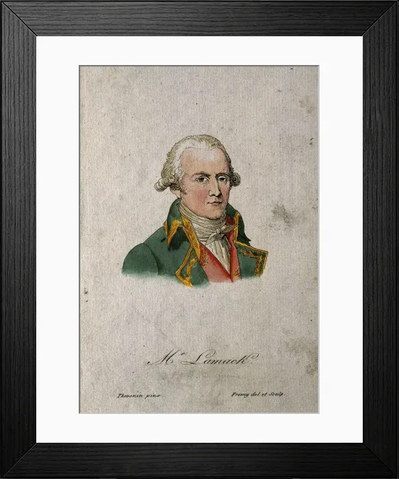 Framed Print : Jean-Baptiste Pierre Antoine de Monet, Chevalier de Lamarck (1744-1829), 1801 Framed Print : Jean-Baptiste Pierre Antoine de Monet, Chevalier de Lamarck (1744-1829), 1801