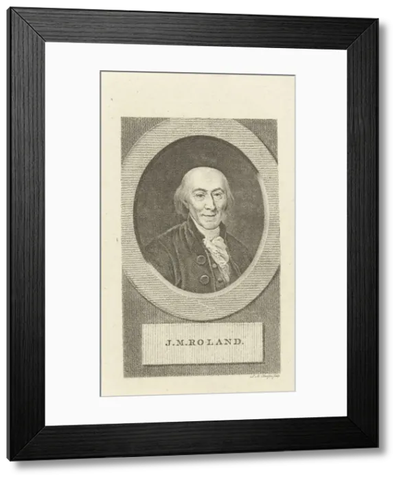 Framed Print : Jean-Marie Roland de La Platiere (1734-1793), 1790s Framed Print : Jean-Marie Roland de La Platiere (1734-1793), 1790s