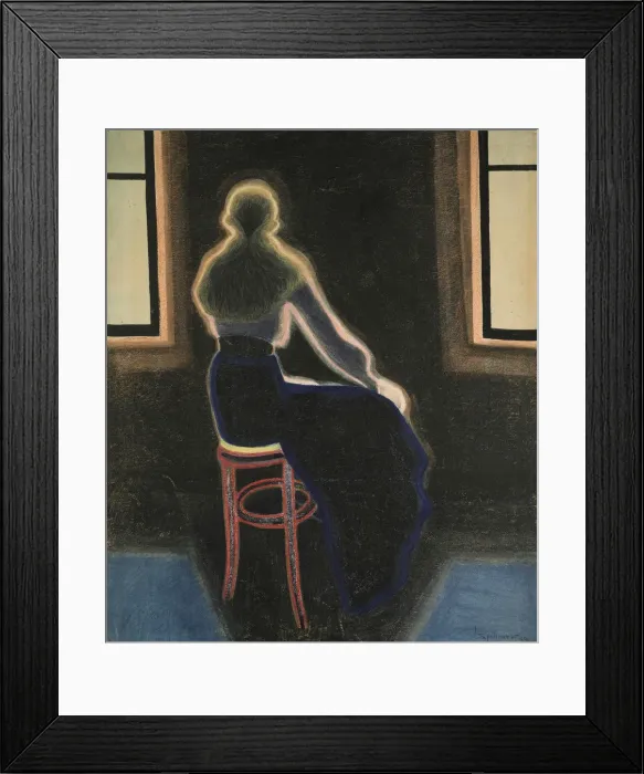 Framed Print : Jeune Femme sur un tabouret, 1909 Framed Print : Jeune Femme sur un tabouret, 1909