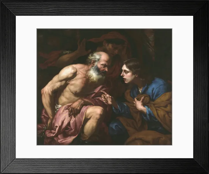Framed Print : Joseph interpreting the dreams of the baker and the butler, Between 1660 and 1670 Framed Print : Joseph interpreting the dreams of the baker and the butler, Between 1660 and 1670