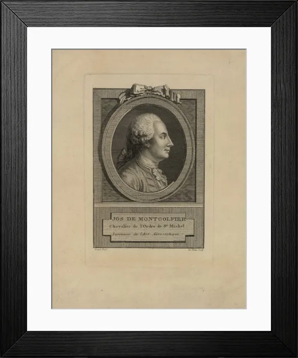 Framed Print : Joseph Michel Montgolfier (1740-1810), c. 1790