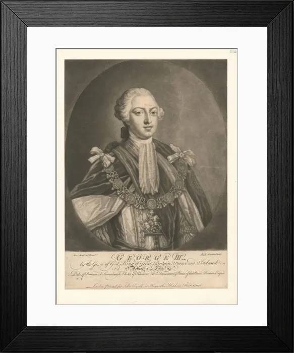 Framed Print : King George III of the United Kingdom (1738-1820), 1760 Framed Print : King George III of the United Kingdom (1738-1820), 1760
