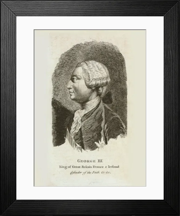 Framed Print : King George III of the United Kingdom (1738-1820), 1881 Framed Print : King George III of the United Kingdom (1738-1820), 1881