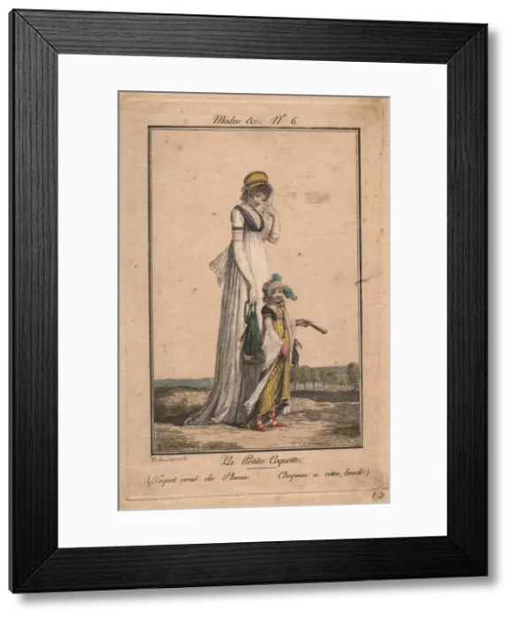 Framed Print : La Petite Coquette, 1800 Framed Print : La Petite Coquette, 1800