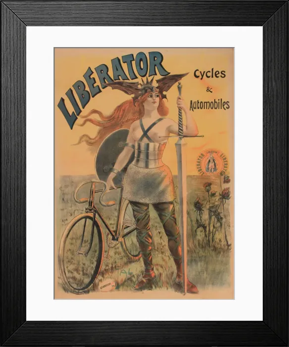 Framed Print : Liberator Cycles, ca 1899 Framed Print : Liberator Cycles, ca 1899