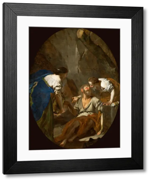 Framed Print : Lot and his Daughters, c. 1645 Framed Print : Lot and his Daughters, c. 1645