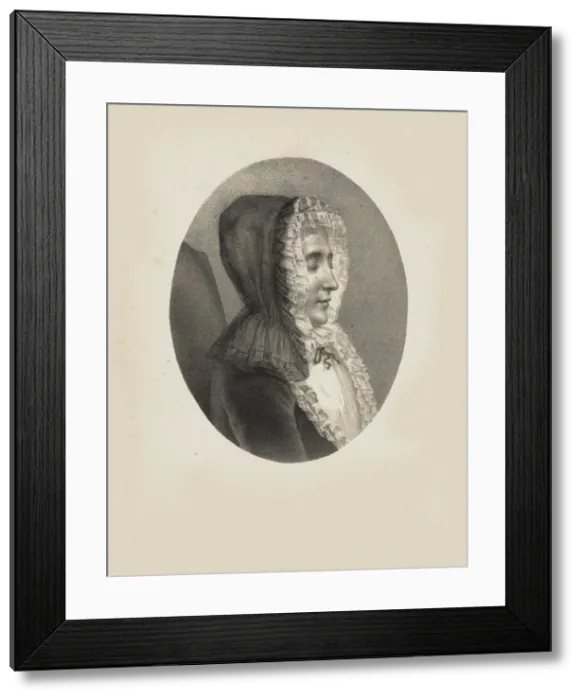 Framed Print : Marie de Vichy-Chamrond, Marquise du Deffand (1697-1780), c. 1750 Framed Print : Marie de Vichy-Chamrond, Marquise du Deffand (1697-1780), c. 1750