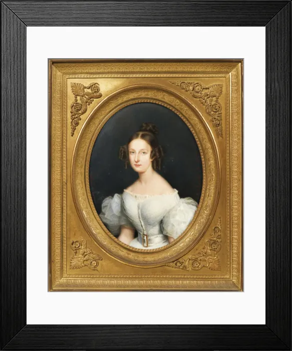 Framed Print : Marie d Orleans, duchess of Württemberg (1813-1839), c. 1830 Framed Print : Marie d Orleans, duchess of Württemberg (1813-1839), c. 1830