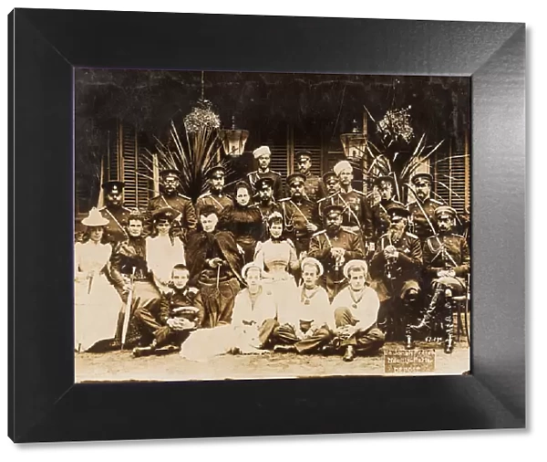 Members of the Romanov family at the summer military manoeuvres in Krasnoye Selo, 1892