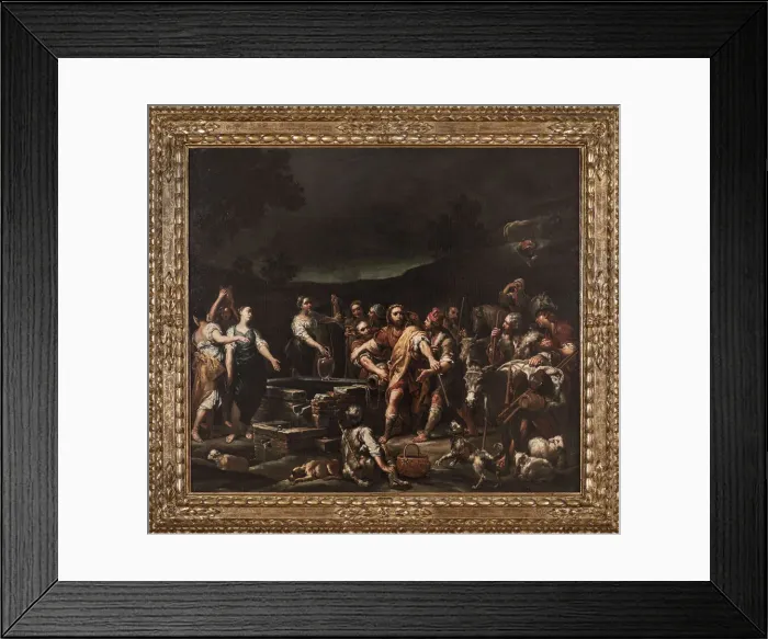 Framed Print : Moses defending the Daughters of Jethro Framed Print : Moses defending the Daughters of Jethro
