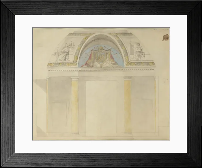 Framed Print : Study for the decoration of the throne at the Palais des Tuileries, 1806 Framed Print : Study for the decoration of the throne at the Palais des Tuileries, 1806