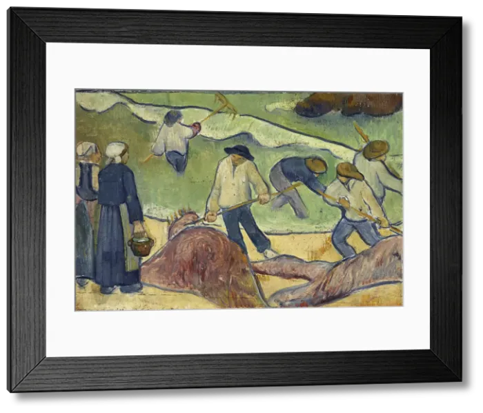 Framed Print : Small landscape with tang-fishermen, c. 1889 Framed Print : Small landscape with tang-fishermen, c. 1889