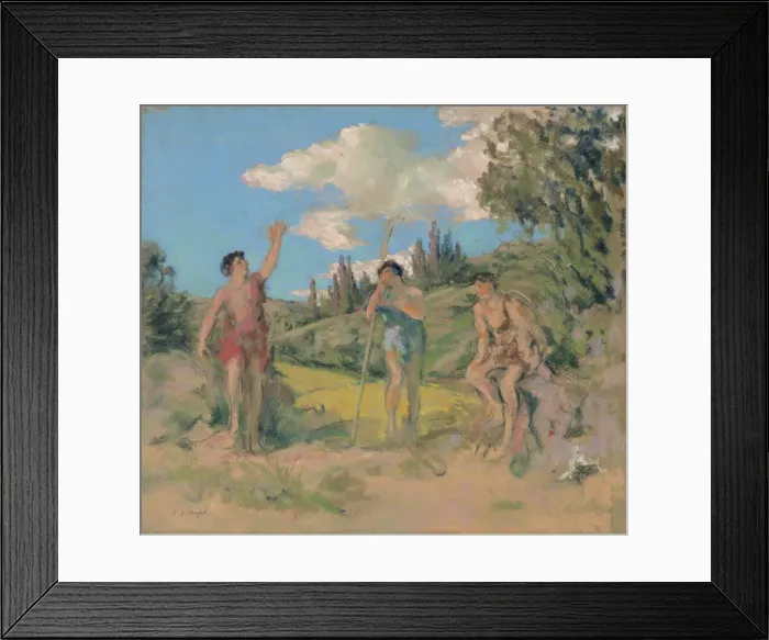 Framed Print : Nos patriam fugimus (Tityrus and Meliboeus), c. 1914 Framed Print : Nos patriam fugimus (Tityrus and Meliboeus), c. 1914