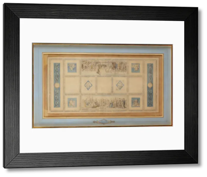 Framed Print : Study for the Painted ceiling of the library in the Conservatory, 1812 Framed Print : Study for the Painted ceiling of the library in the Conservatory, 1812