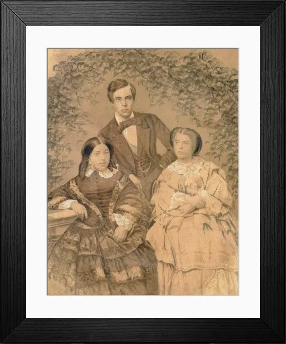 Framed Print : Sergei Mikhailovich Tretyakov with his wife Elizaveta Tretyakova and her sister Anna Alexeeva Framed Print : Sergei Mikhailovich Tretyakov with his wife Elizaveta Tretyakova and her sister Anna Alexeeva
