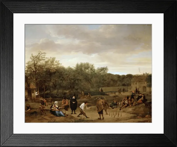 Framed Print : Peasants playing bowling, c. 1655 Framed Print : Peasants playing bowling, c. 1655