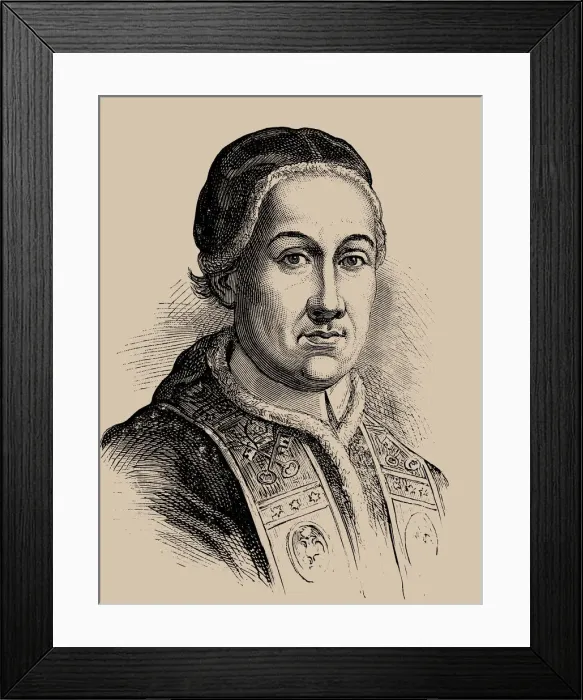 Framed Print : Portrait of the Pope Pius VI (1717-1799), 1889 Framed Print : Portrait of the Pope Pius VI (1717-1799), 1889