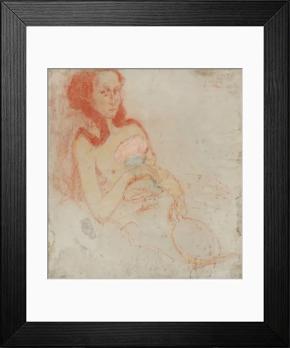 Framed Print : Sick girl, 1923 Framed Print : Sick girl, 1923