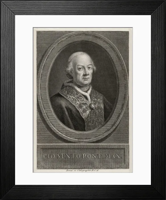 Framed Print : Portrait of the Pope Pius VI (1717-1799) Framed Print : Portrait of the Pope Pius VI (1717-1799)