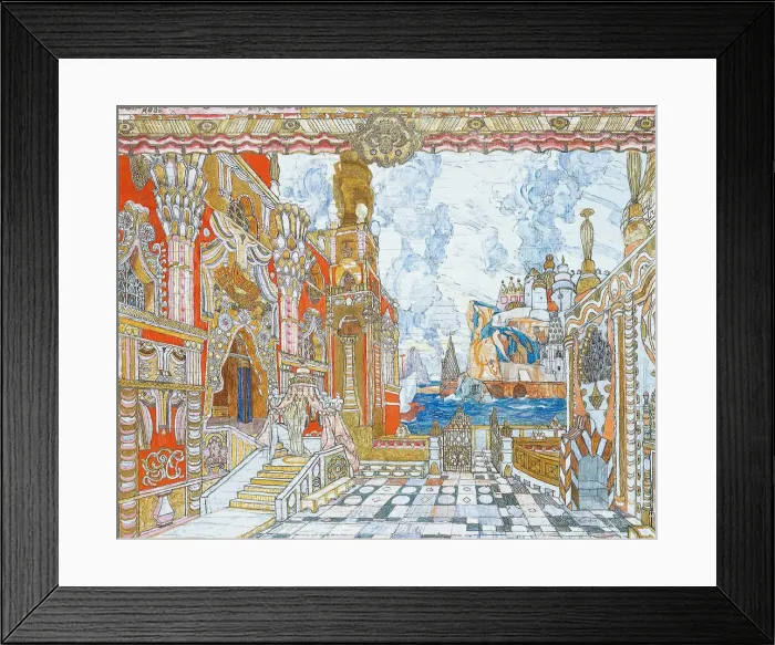 Framed Print : Stage design for the opera The Tale of Tsar Saltan by N. Rimsky-Korsakov, 1907 Framed Print : Stage design for the opera The Tale of Tsar Saltan by N. Rimsky-Korsakov, 1907