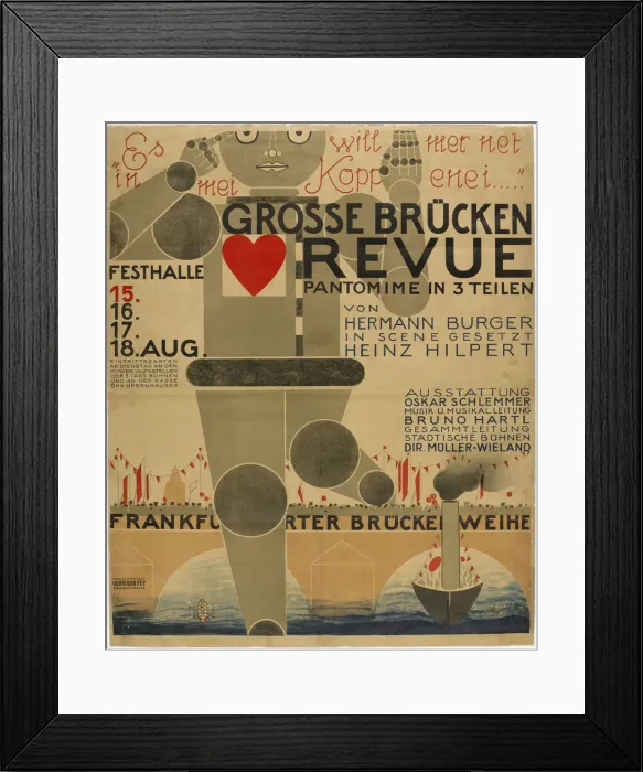Framed Print : Poster for the Great bridge revue, 1926 Framed Print : Poster for the Great bridge revue, 1926