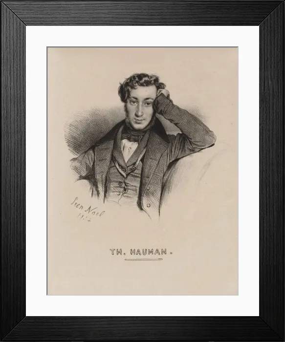 Framed Print : Portrait of the violinist and composer Theodor Haumann (1808-1878), 1834 Framed Print : Portrait of the violinist and composer Theodor Haumann (1808-1878), 1834
