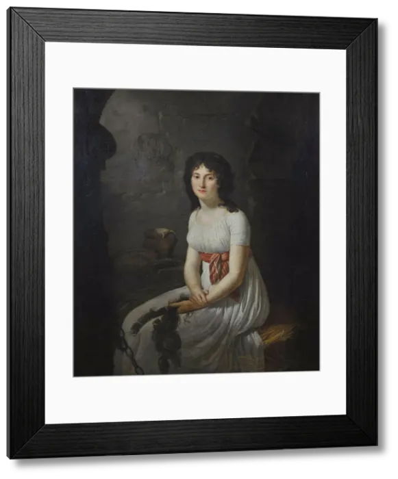 Framed Print : Portrait of Theresa Tallien (1773-1835) in a cell in La Force Prison, 1796 Framed Print : Portrait of Theresa Tallien (1773-1835) in a cell in La Force Prison, 1796