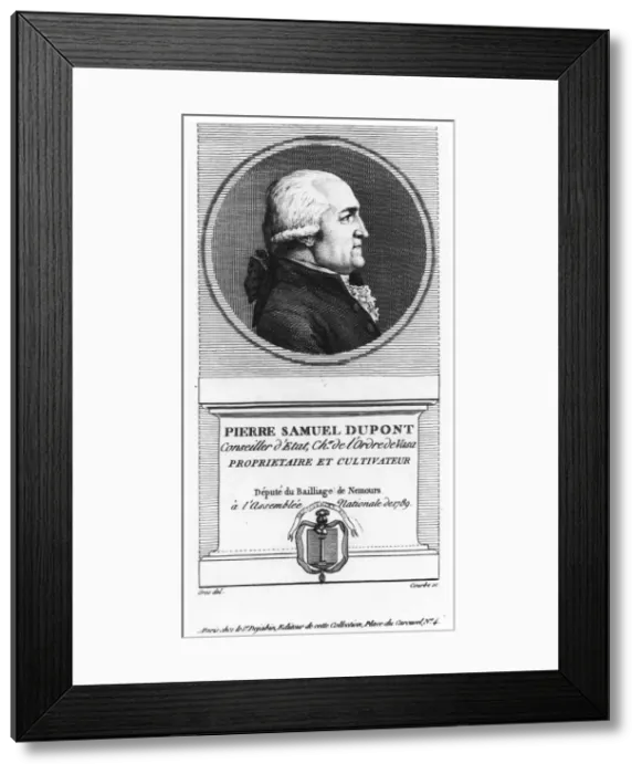 Framed Print : Pierre Samuel Du Pont de Nemours (1739-1817), 1789