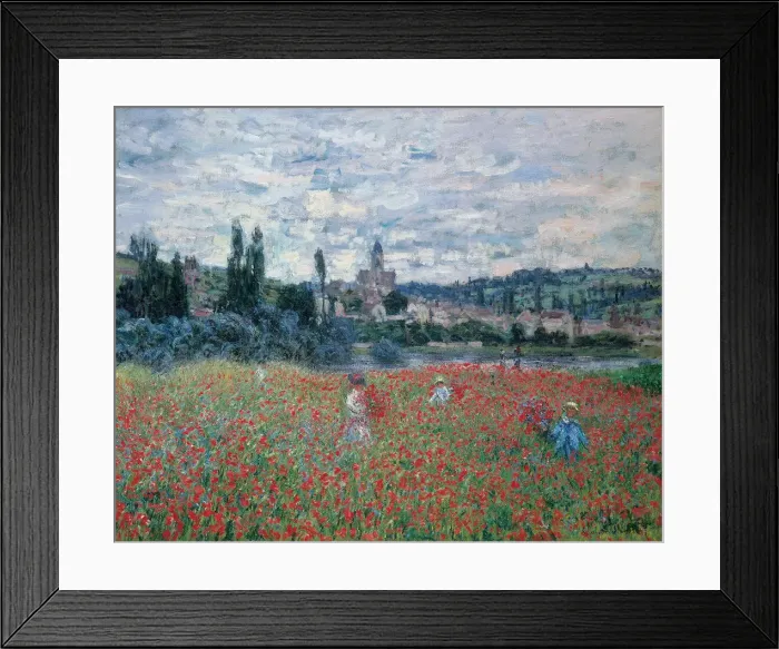 Framed Print : Poppy Fields near Vetheuil, ca 1879 Framed Print : Poppy Fields near Vetheuil, ca 1879
