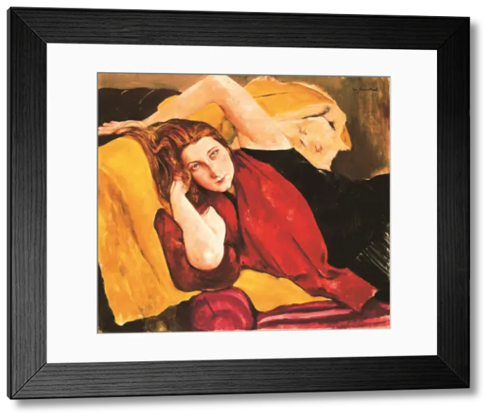 Framed Print : Portrait of a girl with red scarf, 1926 Framed Print : Portrait of a girl with red scarf, 1926
