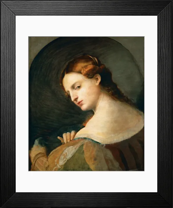 Framed Print : Portrait of a young woman in profile, c. 1520 Framed Print : Portrait of a young woman in profile, c. 1520