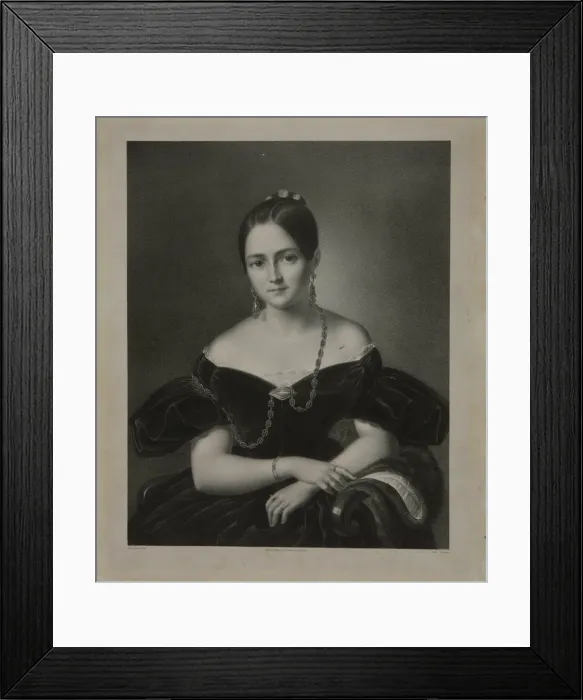 Framed Print : Portrait of Alexandra Smirnova-Rosset (1809-1882), 1830-1840s Framed Print : Portrait of Alexandra Smirnova-Rosset (1809-1882), 1830-1840s
